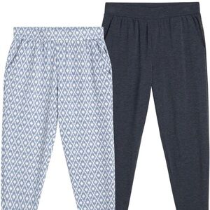 NWT Eddie Bauer 2 Pair Pajama Pants XL One Patterned One Solid.